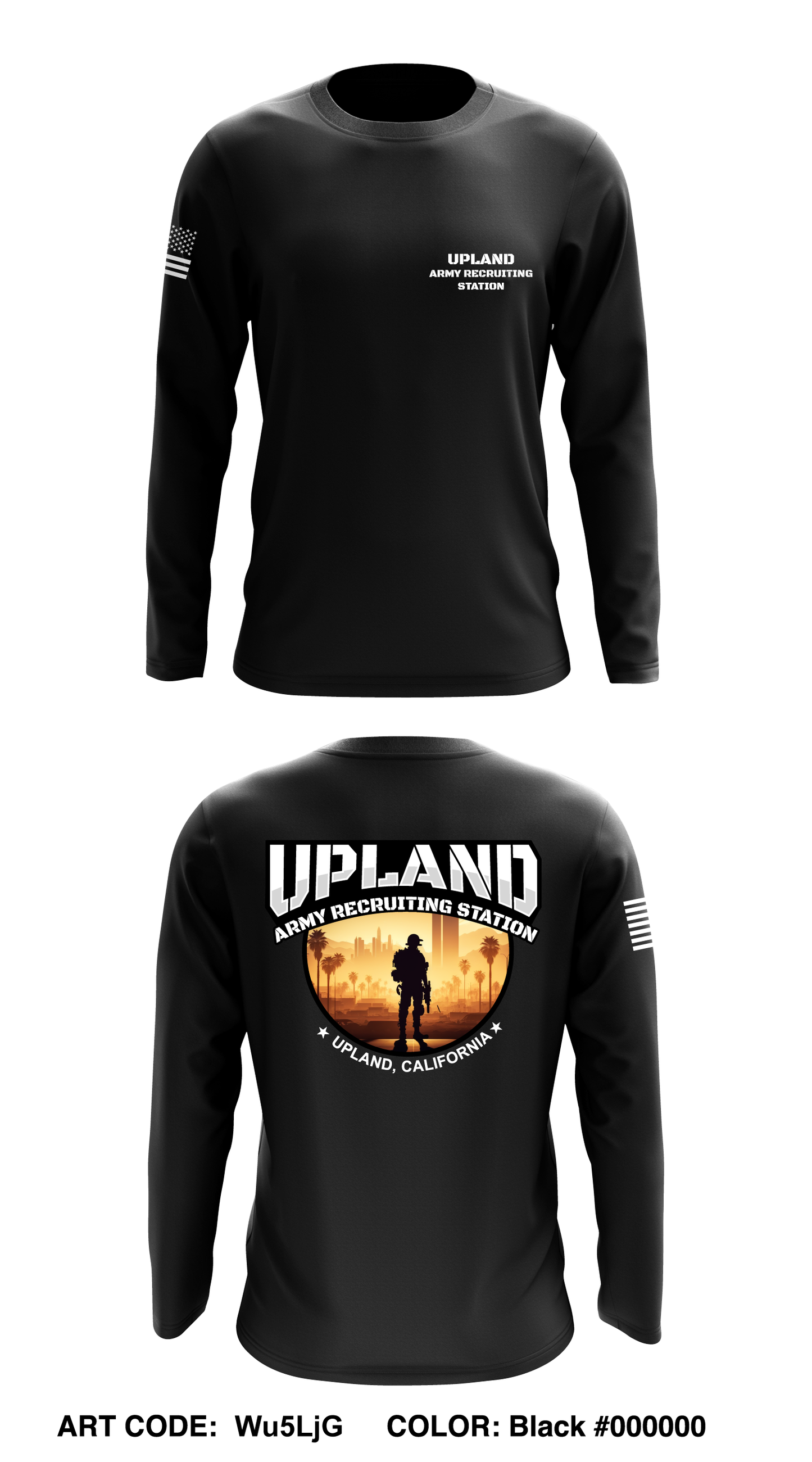 Upland Army Recruiting Station Core Men's LS Performance Tee - Wu5LjG