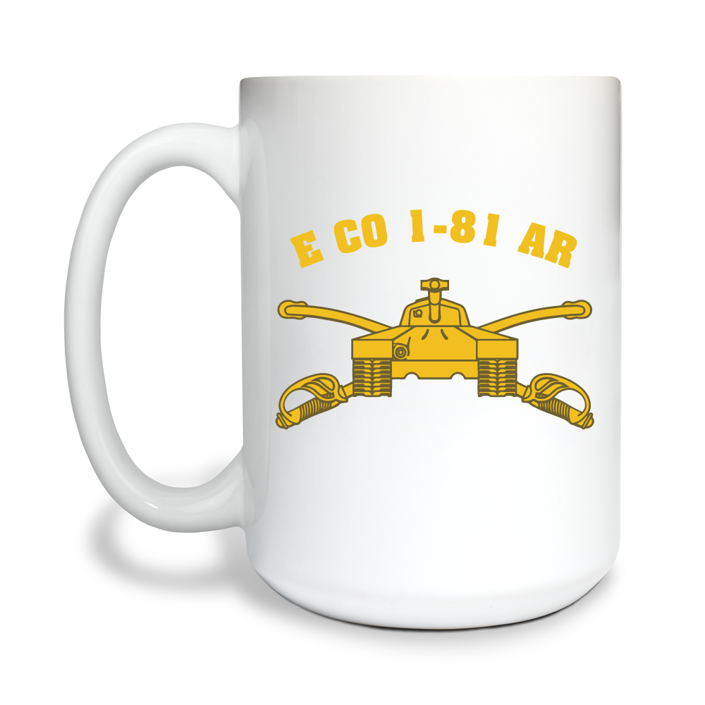 E Co, 1-81 AR BN, 194TH AR BDE 15 oz White Ceramic Mug - KL4nW9