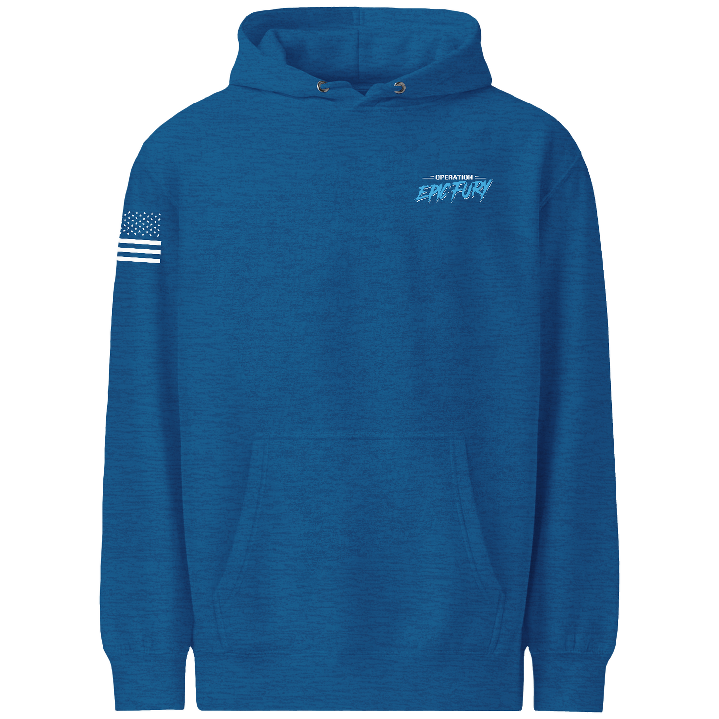 Operation Epic Fury Comfort Unisex Hooded Sweatshirt - Blueprint