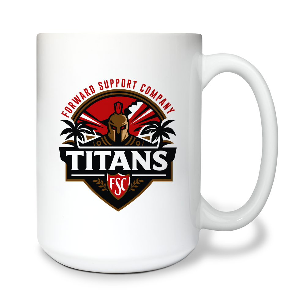 Forward Support Company 15 oz White Ceramic Mug - Rkujxe