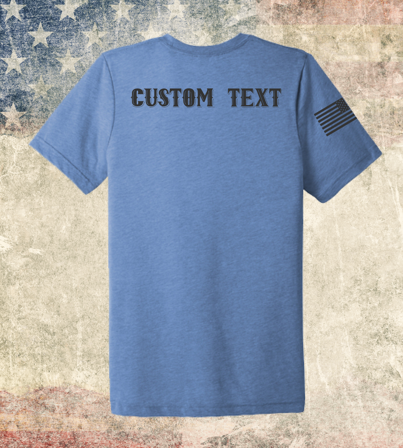 CUSTOM Emblem 4th of July Series - Comfort Unisex Triblend SS Tee - American Grit