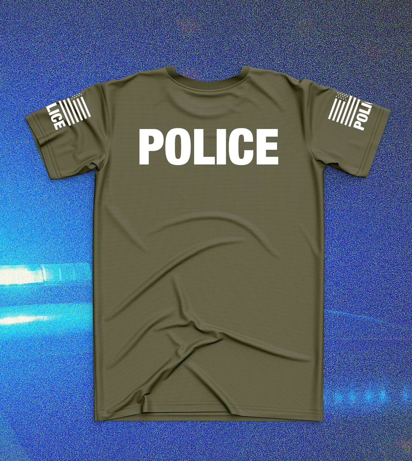 CUSTOM Emblem Core Men's SS Performance Tee - Police White