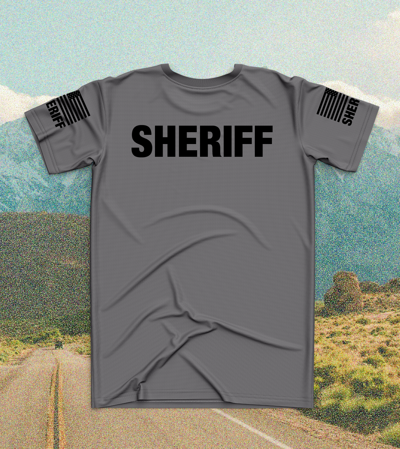 CUSTOM Emblem Core Men's SS Performance Tee - Sheriff Black