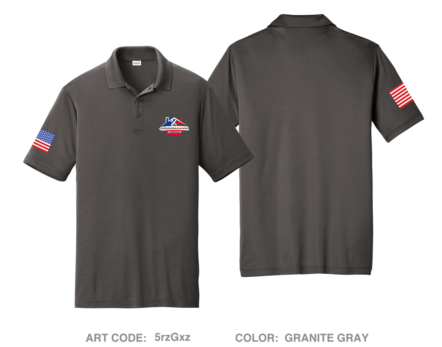 Grundmann Builders Hi-Tech Performance Men's SS Polo - 5rzGxz