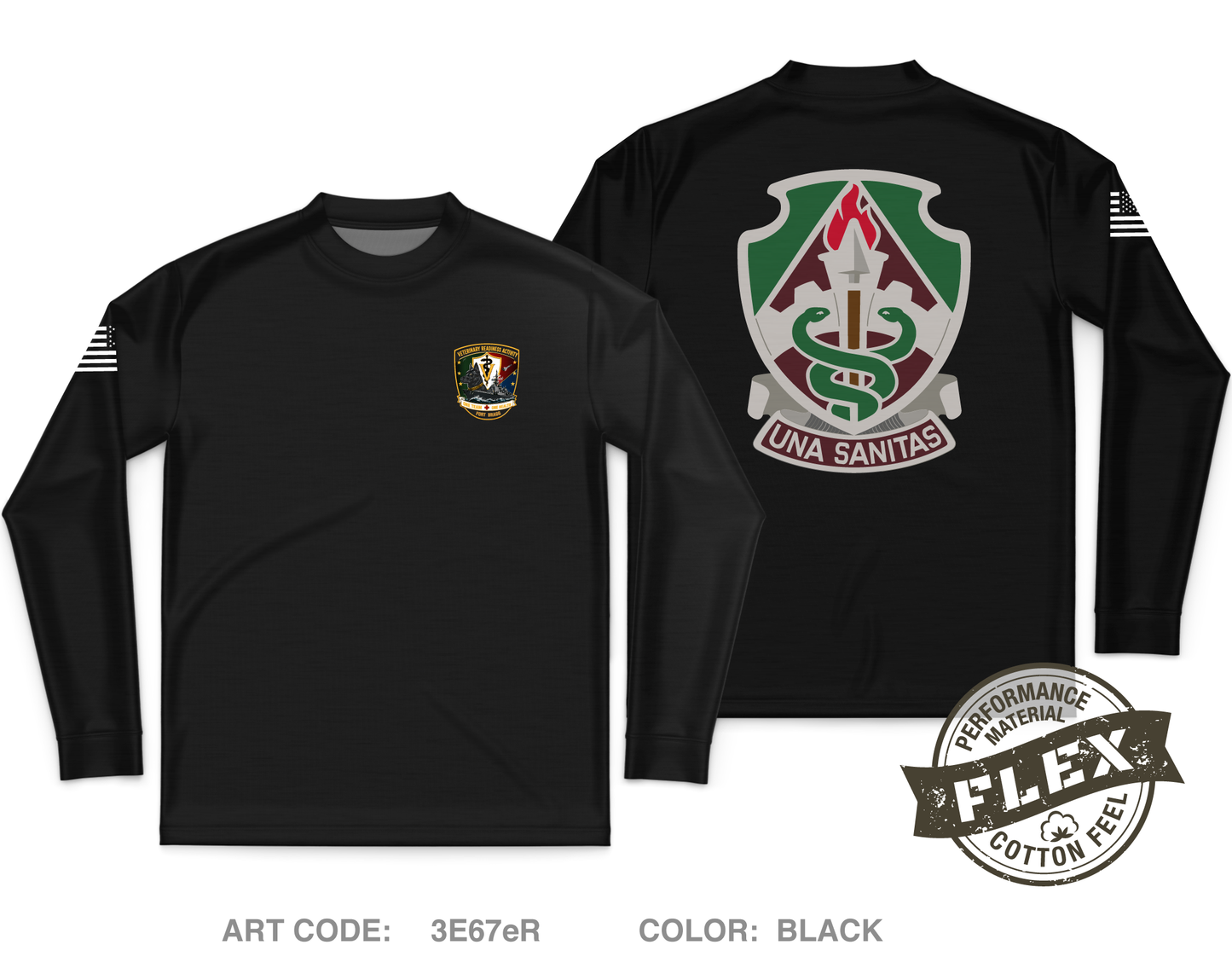 VRA Ft Bragg Core Men's LS Flex Performance Tee - 3E67eR