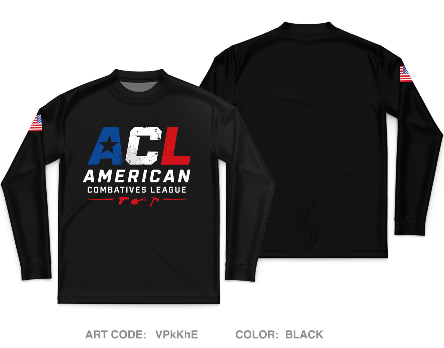 American Combatives League Core Men's LS Performance Tee - VPkKhE