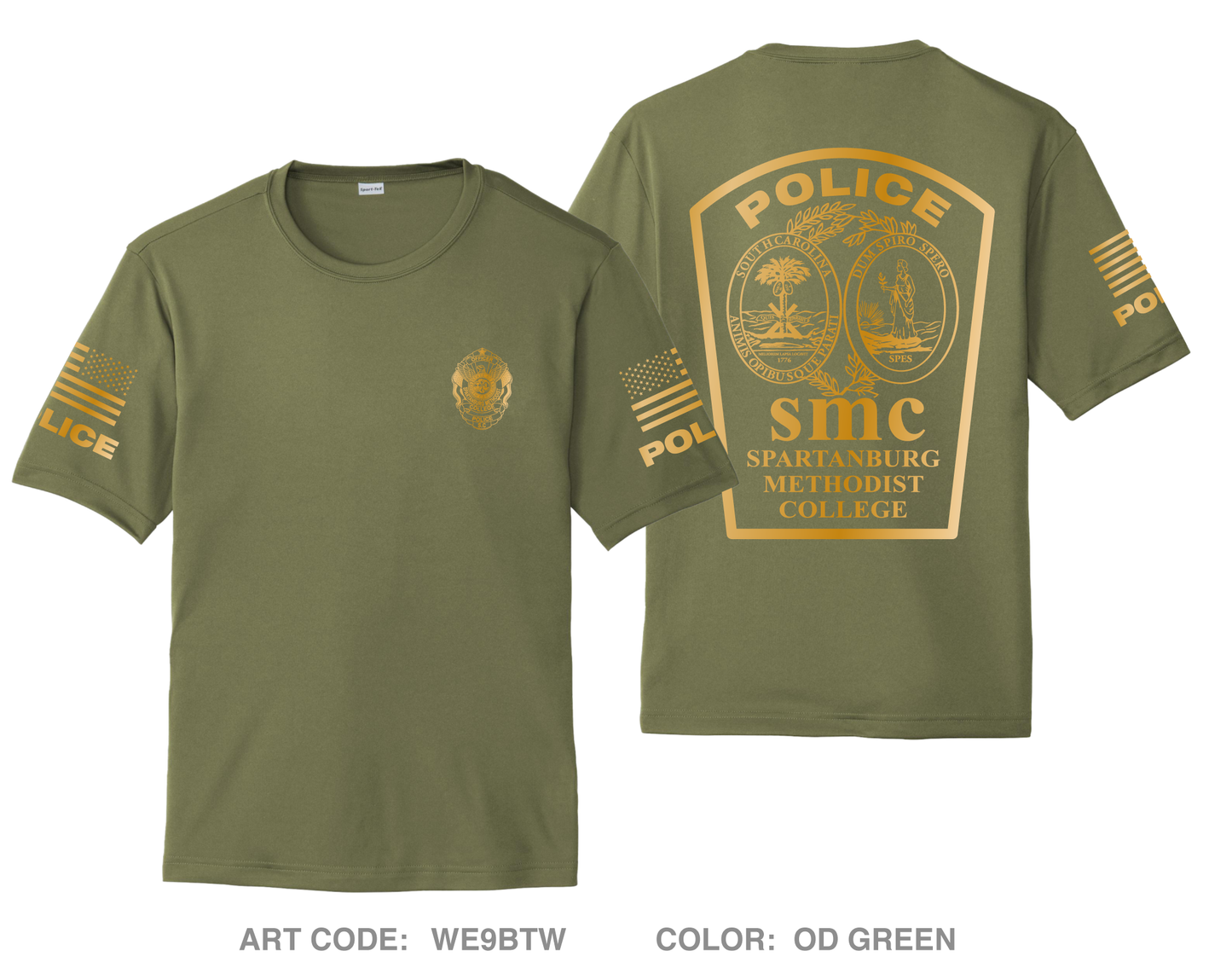 Spartanburg Methodist College Police Hi-Tech Performance Unisex SS Tee - WE9BTW