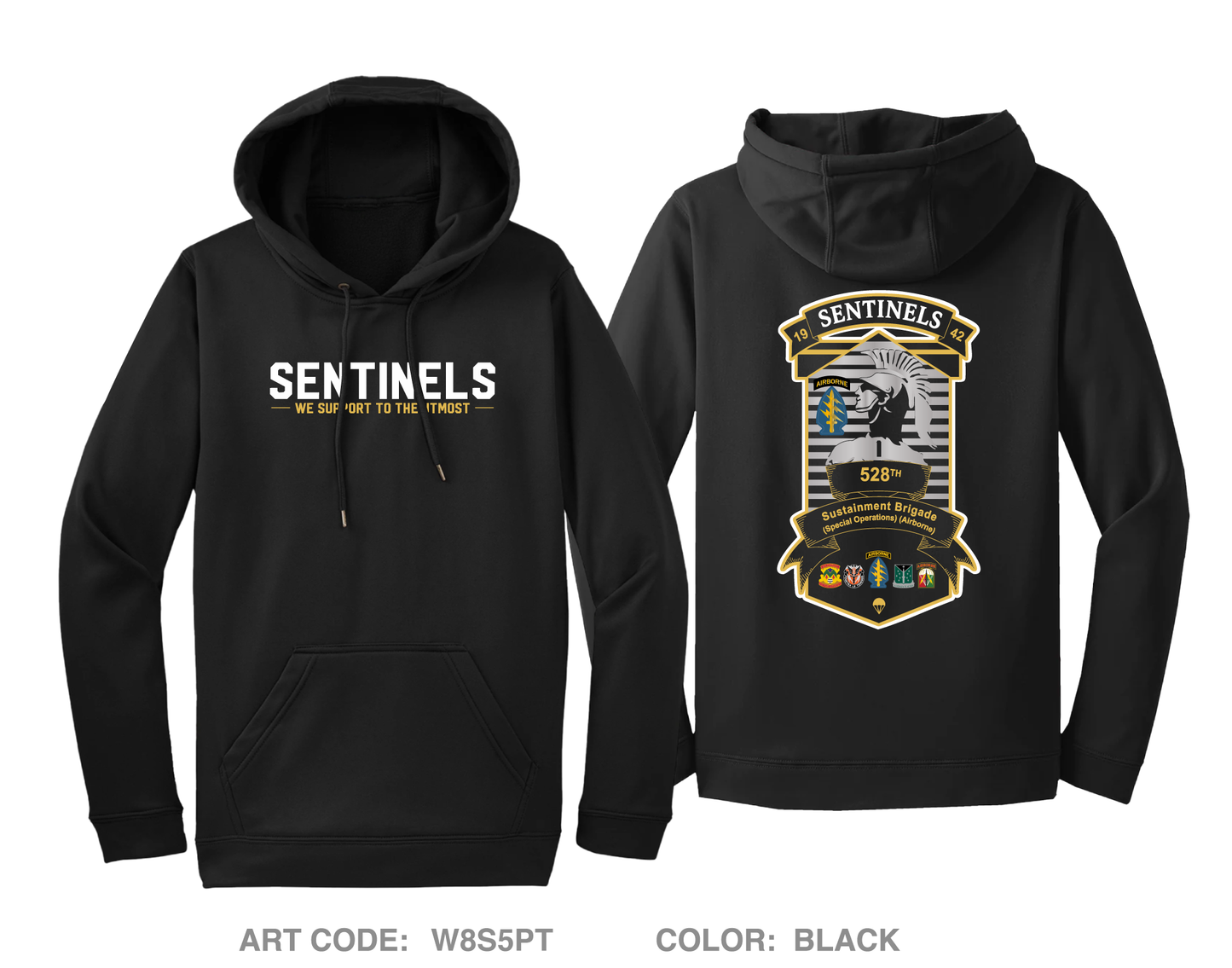 528th Sustainment Brigade (SO)(A) Hi-Tech Performance Hoodie - W8S5PT