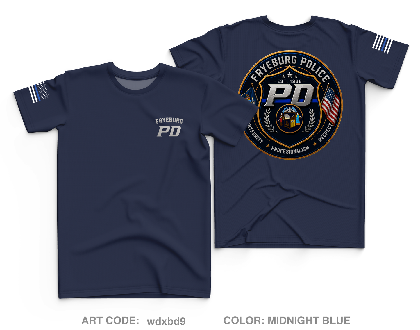 Fryeburg Police Department Core Men's SS Performance Tee - wdxbd9