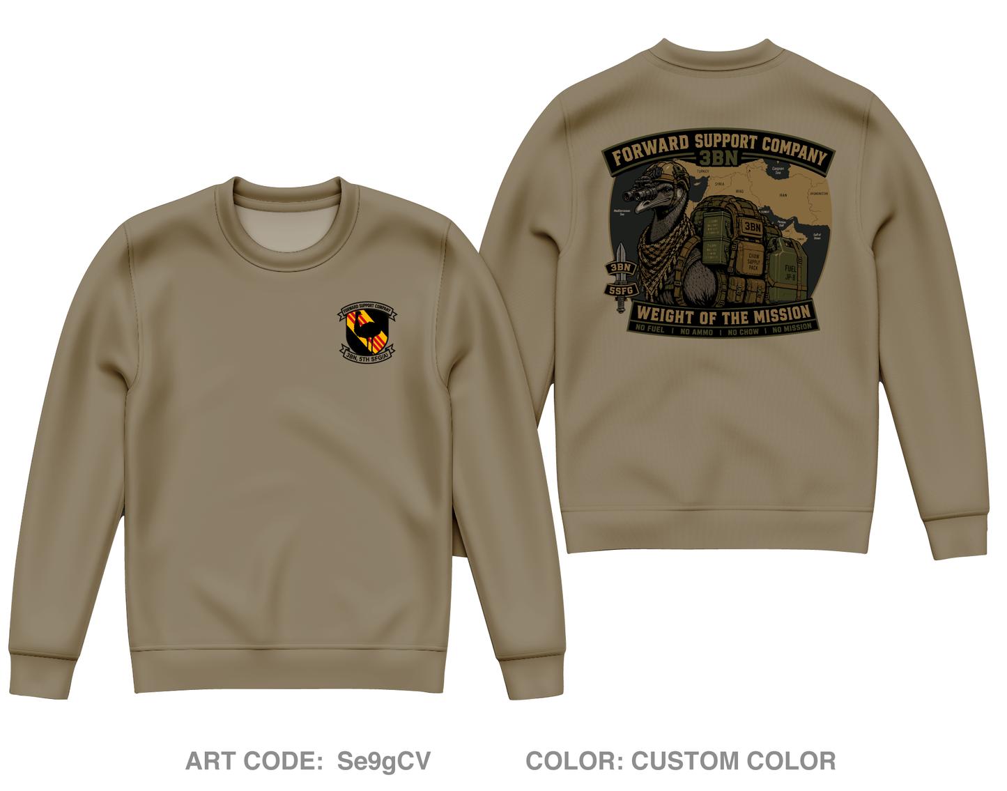 3BN, 5 SFG Core Men's Crewneck Performance Sweatshirt - Se9gCV