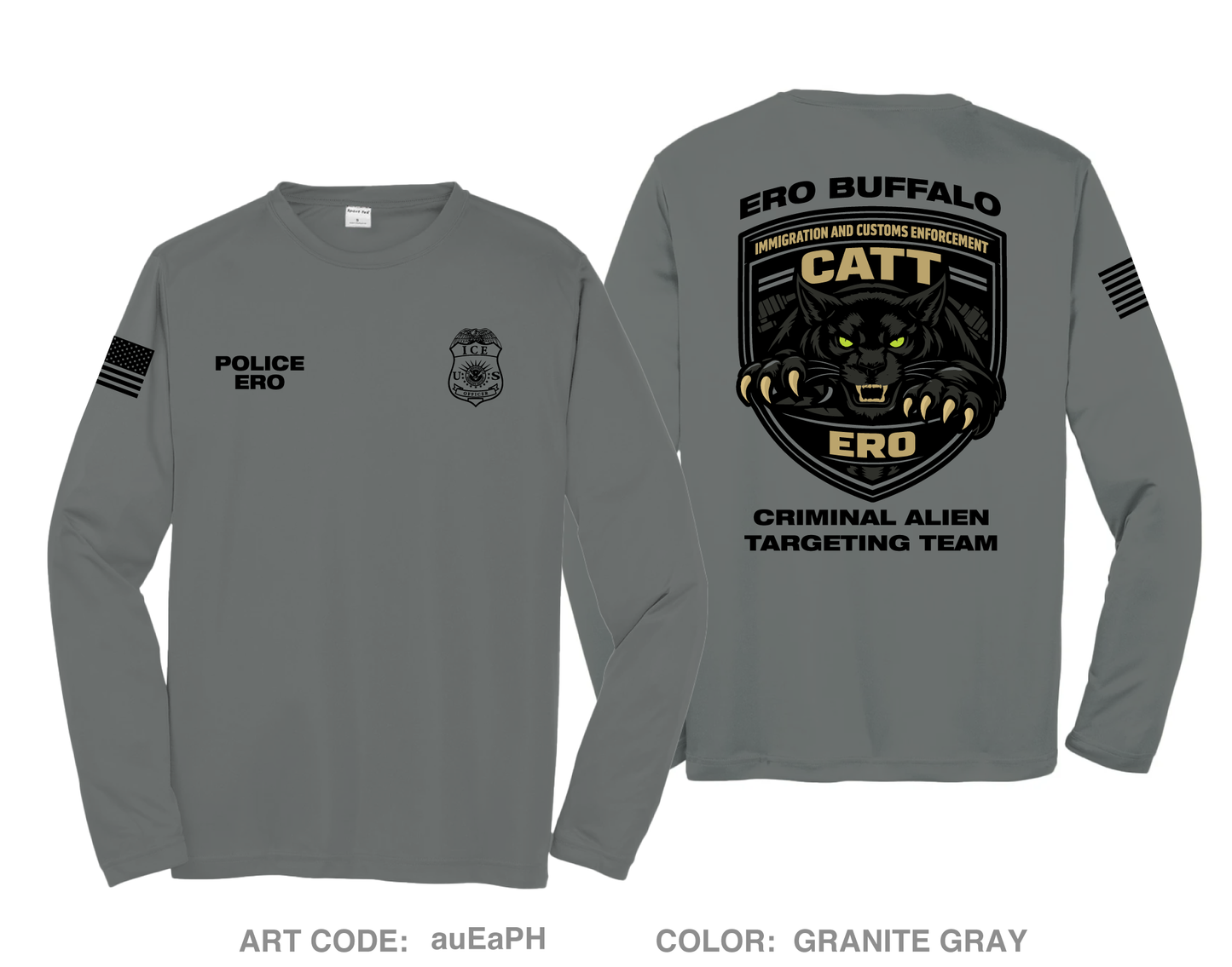 ICE ERO CMD Batavia Hi-Tech Performance Unisex LS Tee - auEaPH