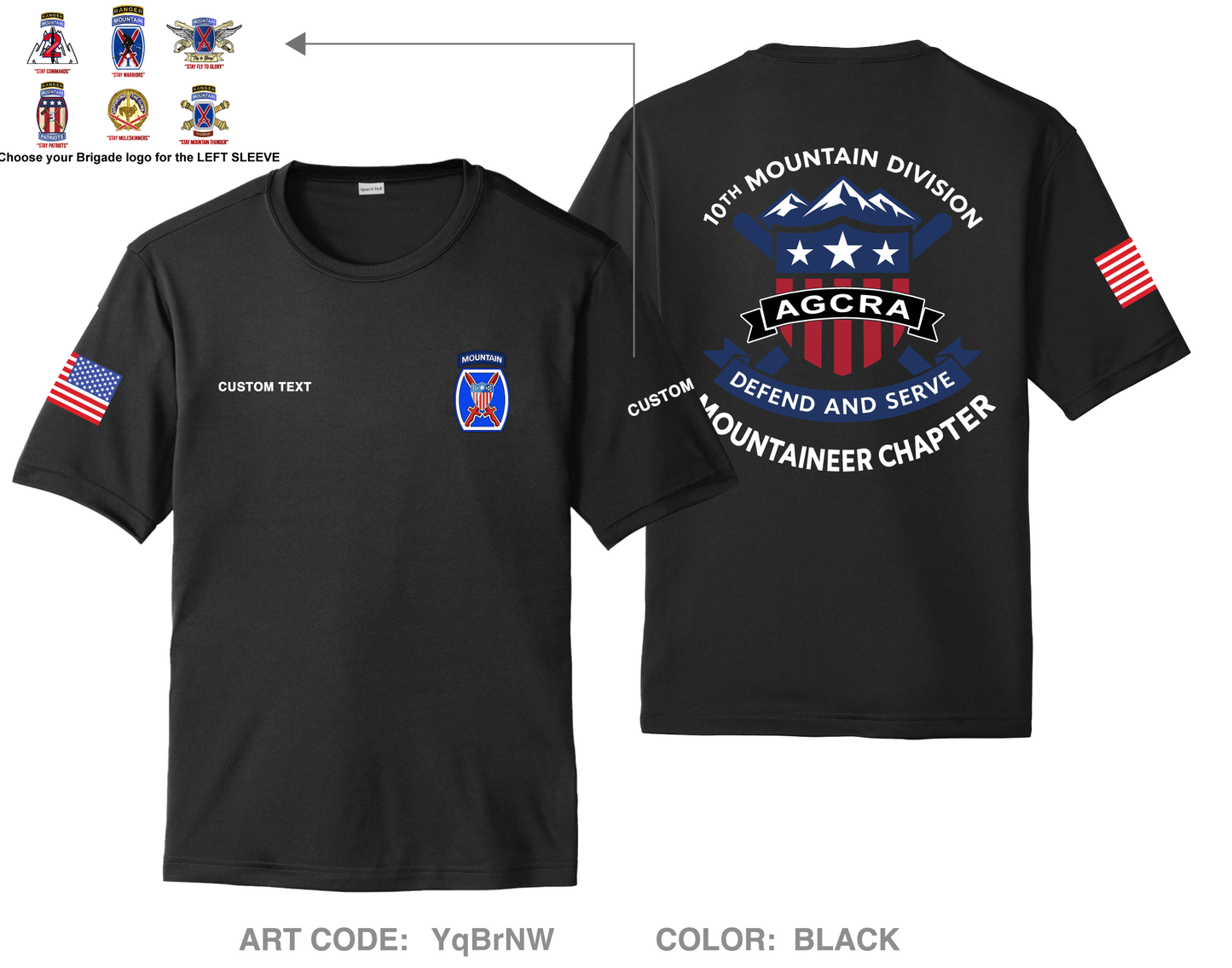 CUSTOM Mountaineer Agcra Hi-Tech Performance Unisex SS Tee - YqBrNW