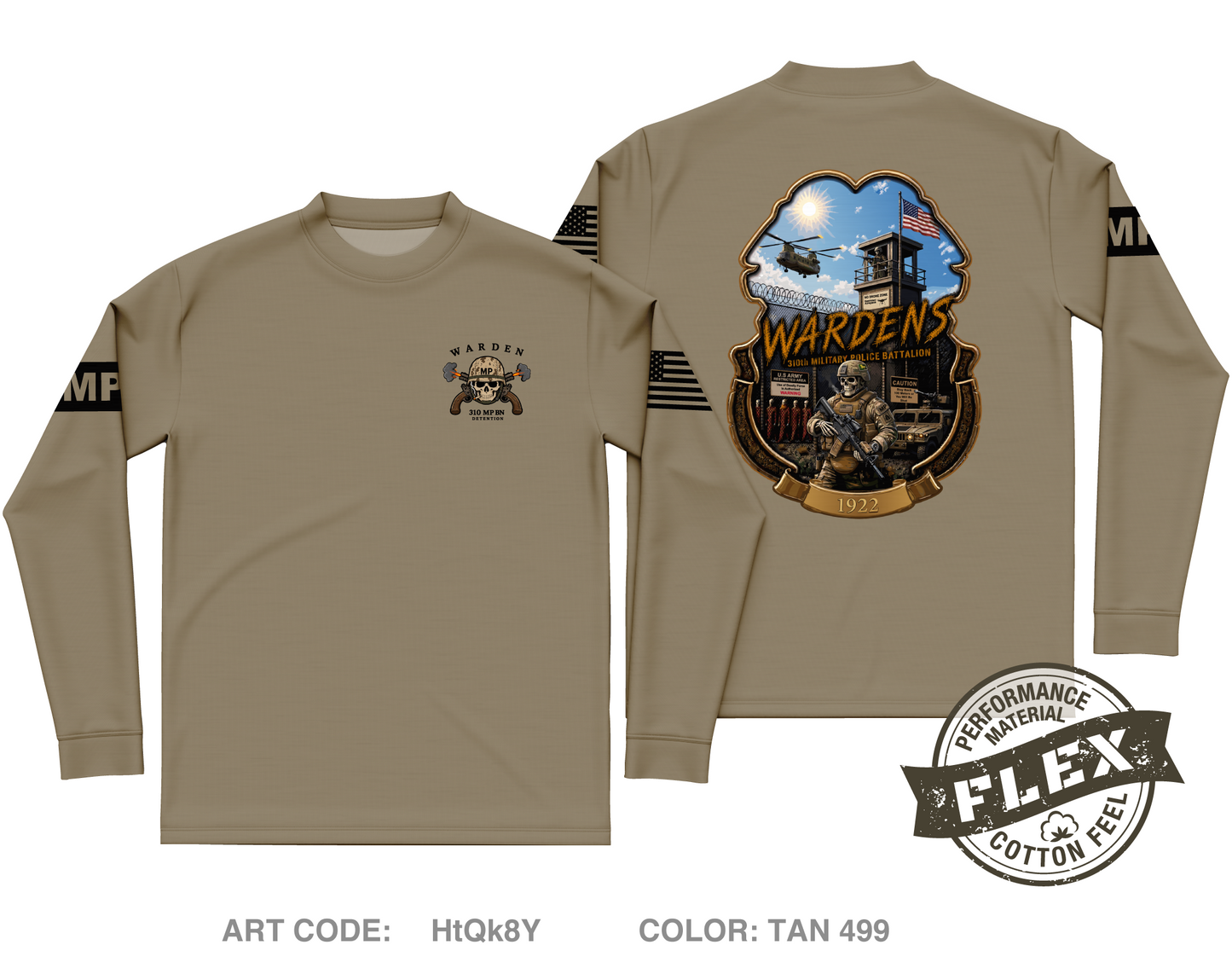 310th Military Police Battalion Core Men's LS Flex Performance Tee - HtQk8Y