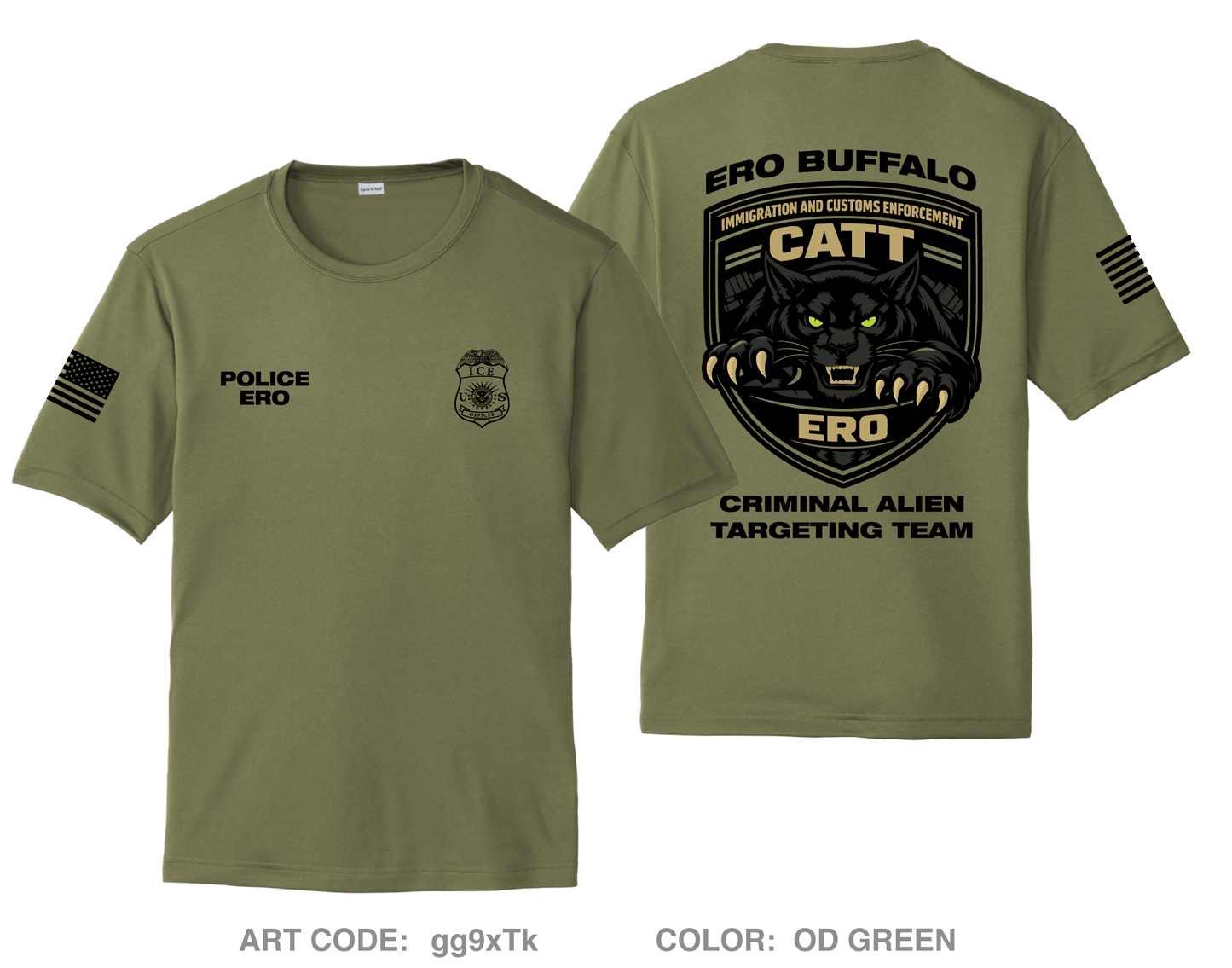 ICE ERO CMD Batavia Hi-Tech Performance Unisex SS Tee - gg9xTk