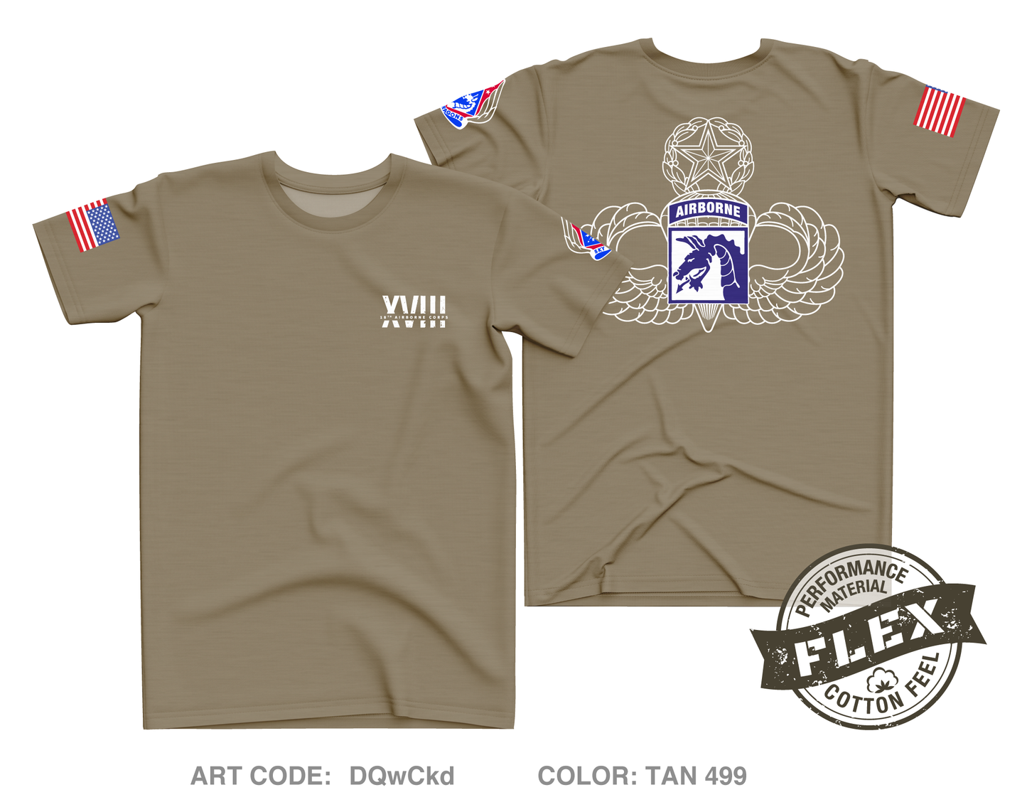 XVIII Airborne Corps OSJA Core Men's SS Flex Performance Tee - DQwCkd