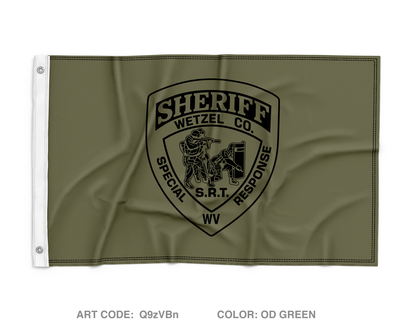 Wetzel County Sheriff SRT Wall Flag - Q9zVBn