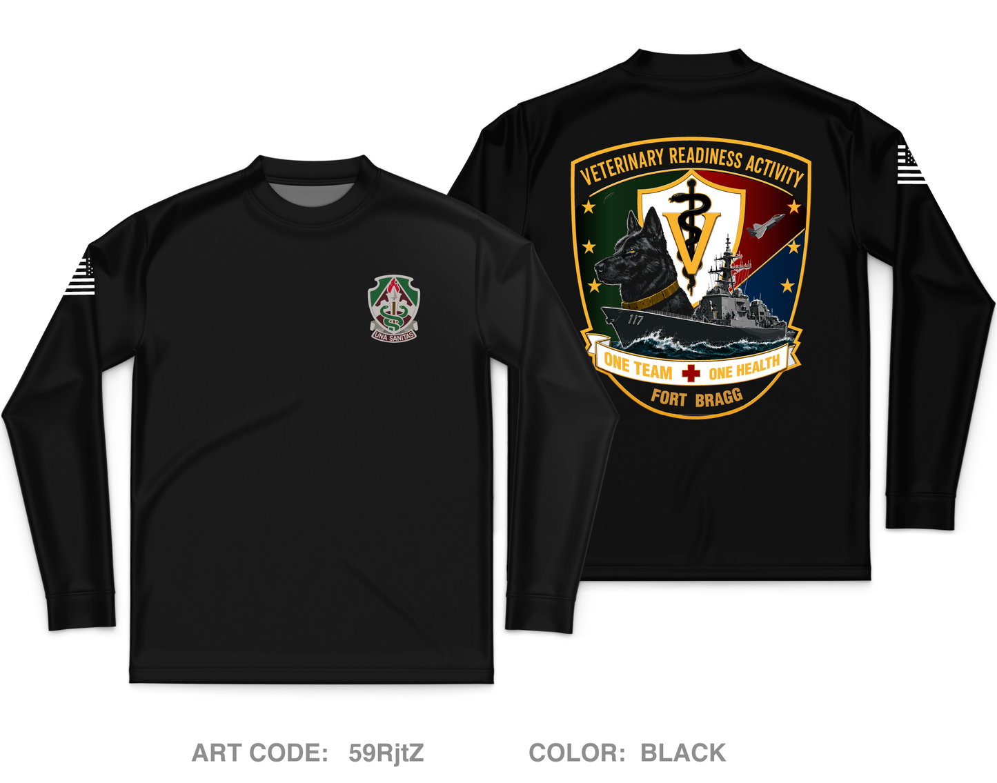 VRA Ft Bragg Core Men's LS Performance Tee - 59RjtZ