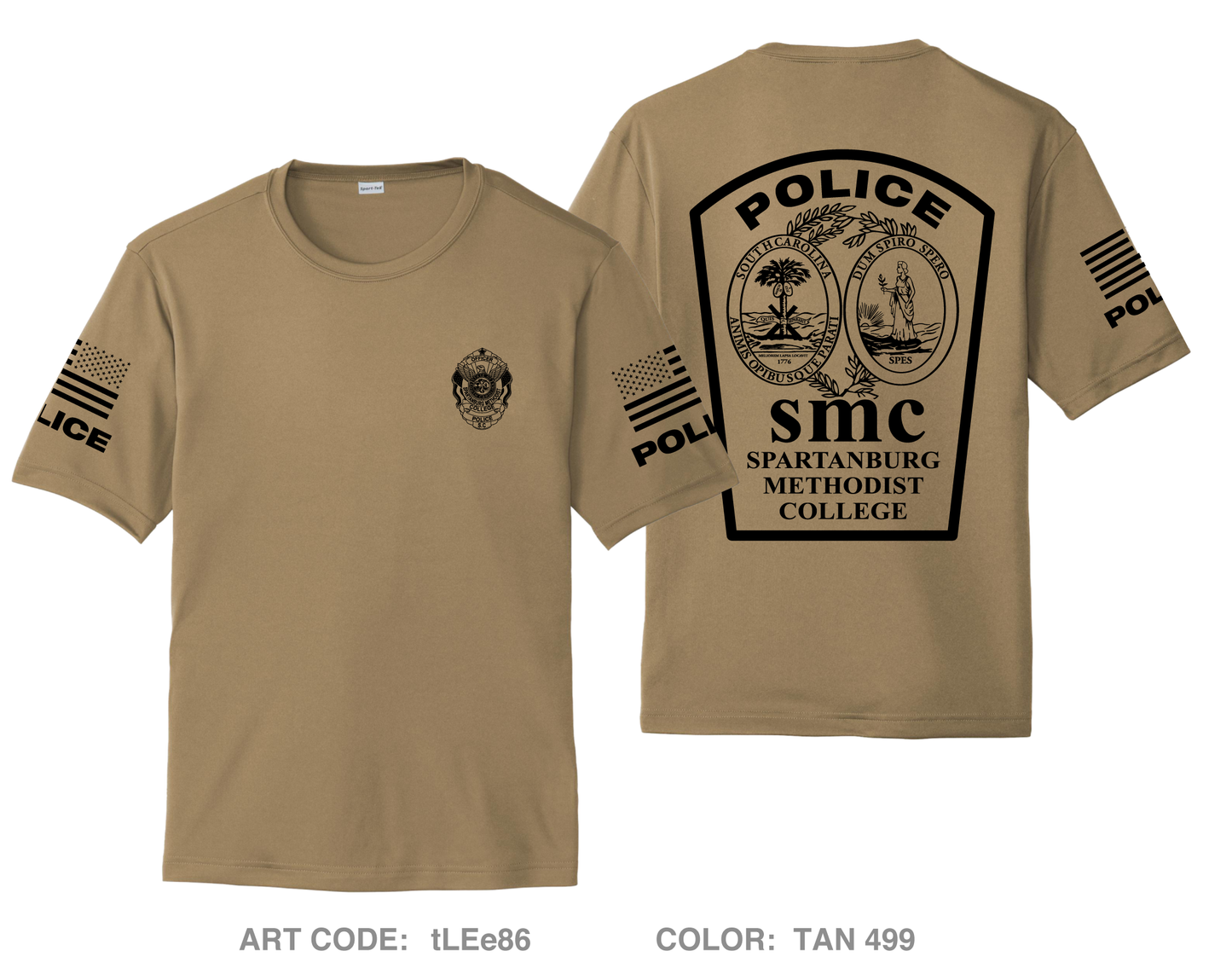 Spartanburg Methodist College Police Hi-Tech Performance Unisex SS Tee - tLEe86