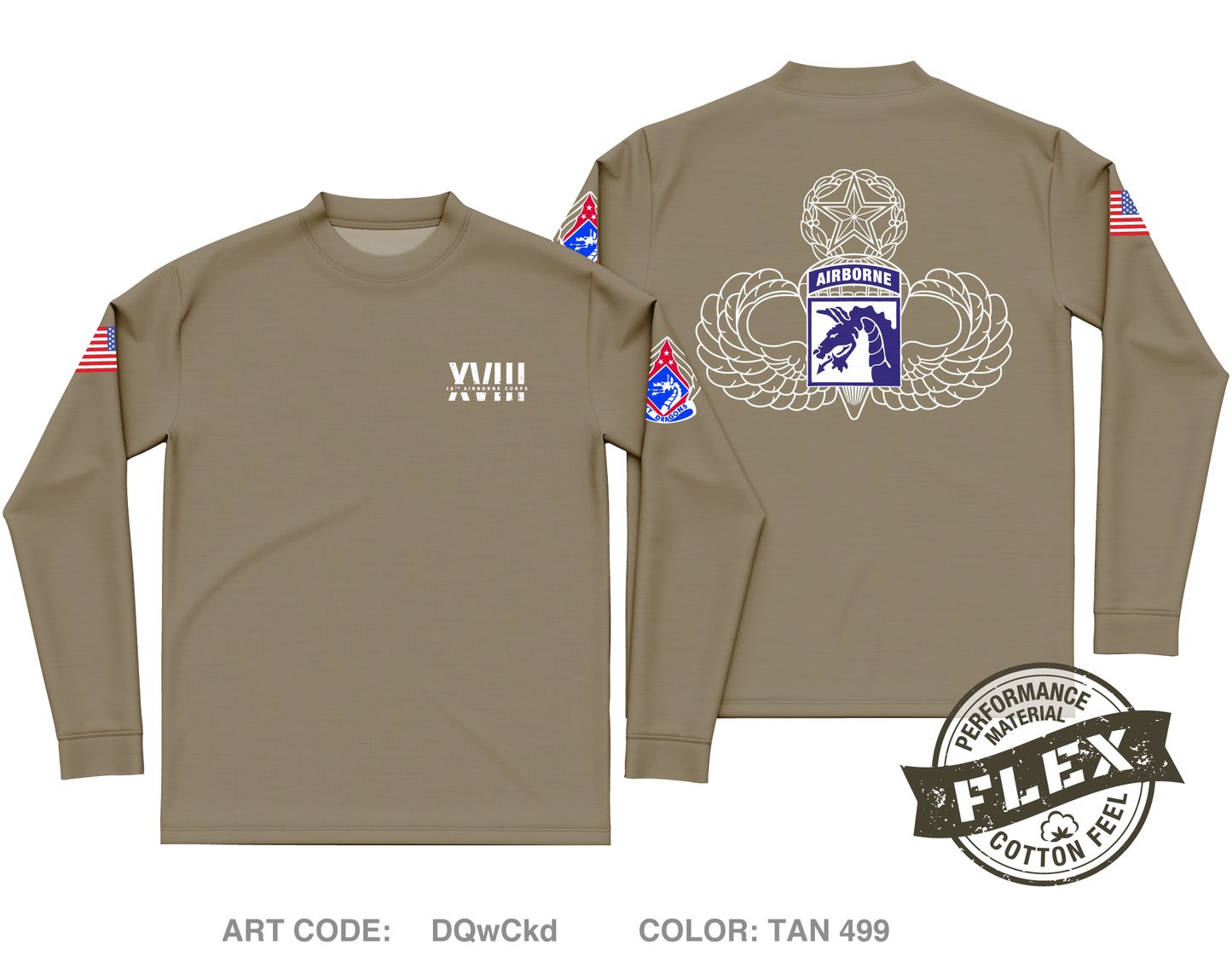 XVIII Airborne Corps OSJA Core Men's LS Flex Performance Tee - DQwCkd