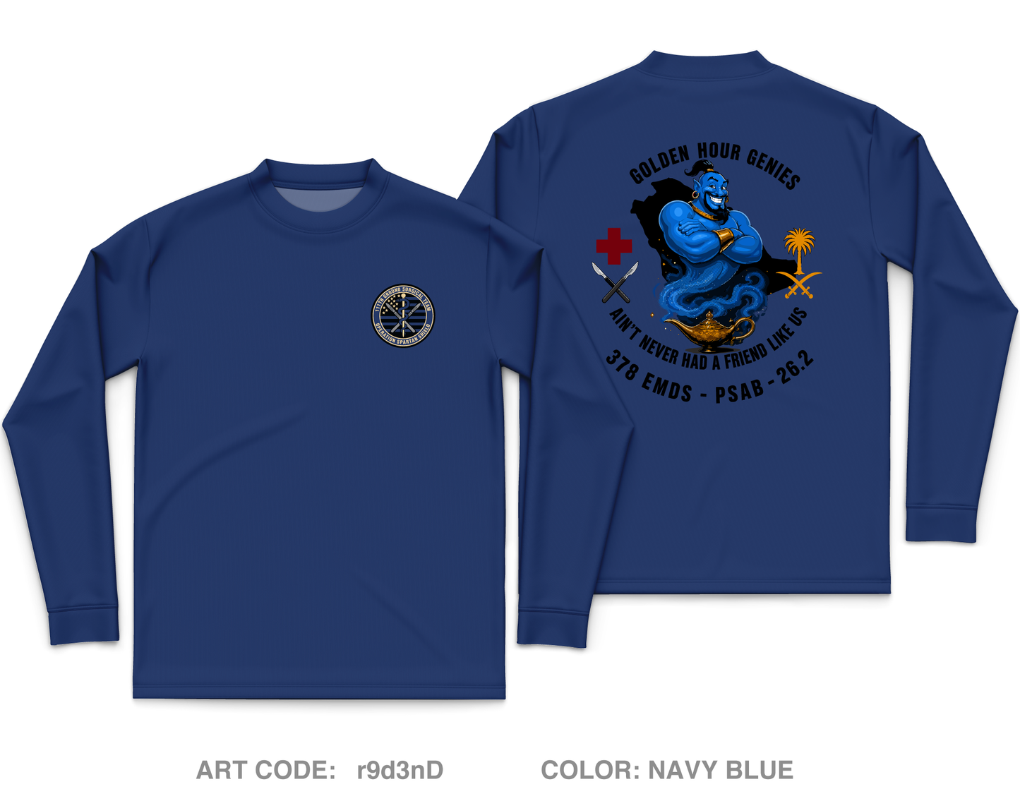 111th Ground Surgical Team Core Men's LS Performance Tee - r9d3nD