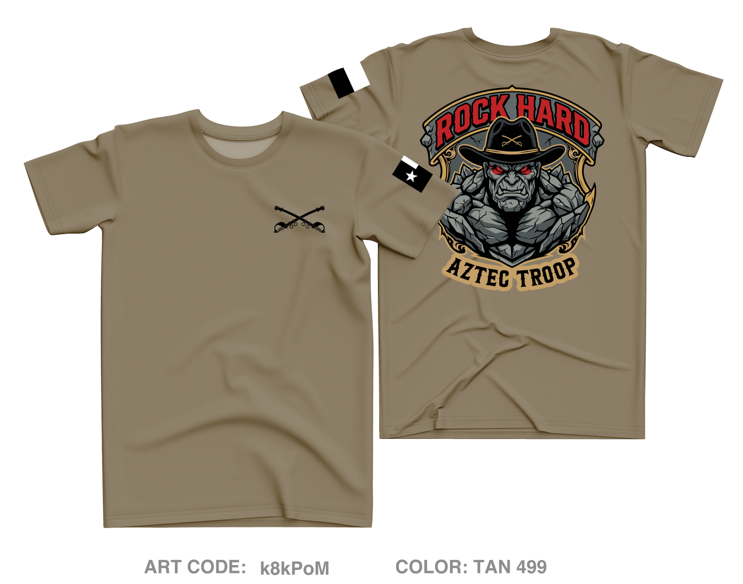 1st Platoon, Aztec Troop, 1-124 Core Men's SS Performance Tee - k8kPoM