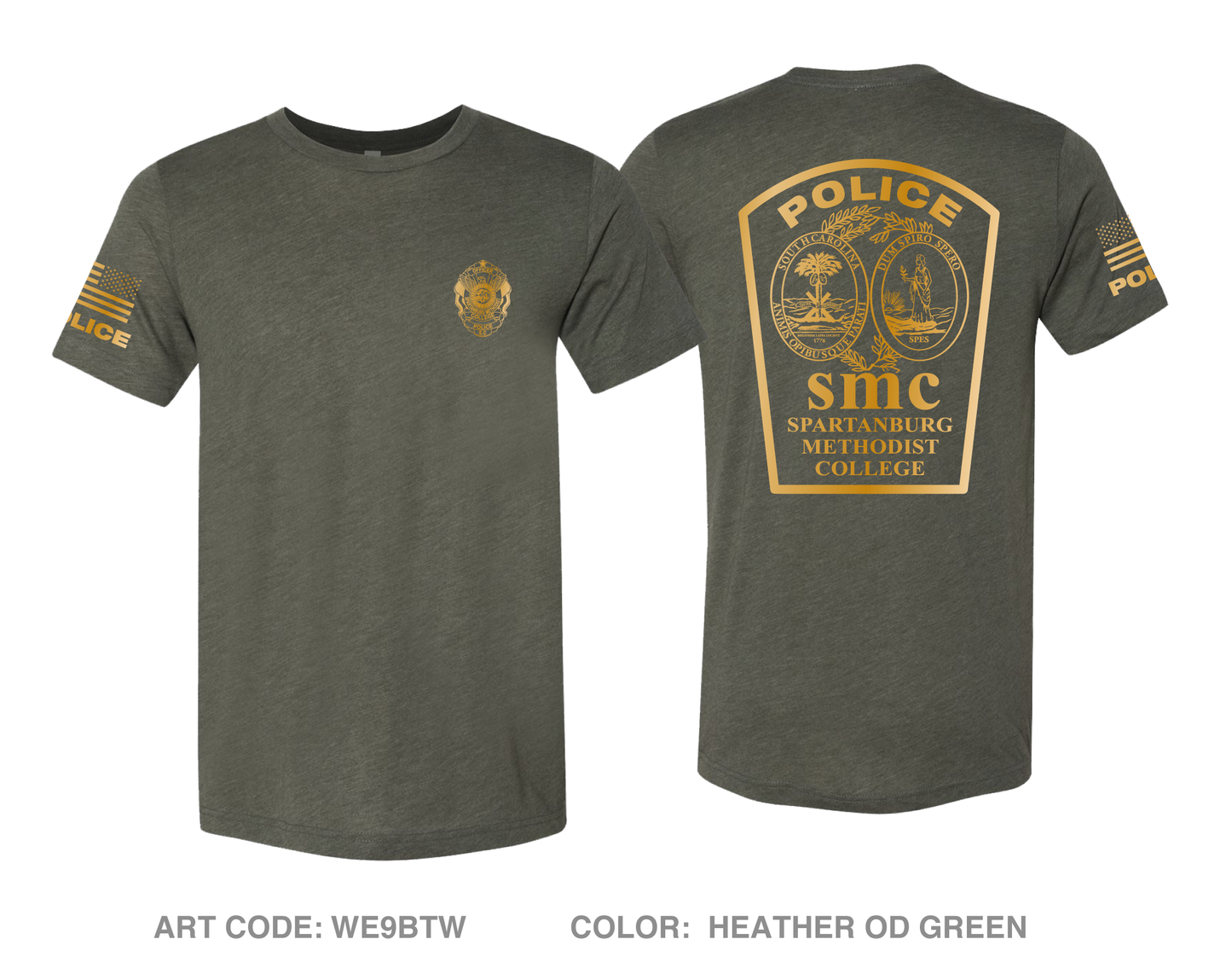 Spartanburg Methodist College Police Comfort Unisex Triblend SS Tee - WE9BTW