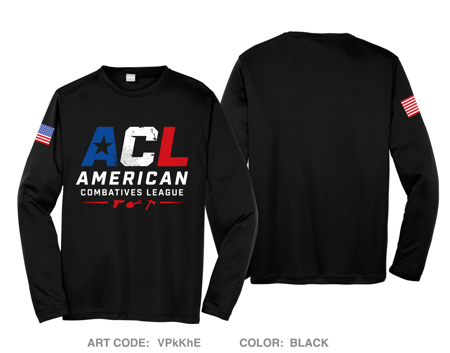 American Combatives League Hi-Tech Performance Unisex LS Tee - VPkKhE
