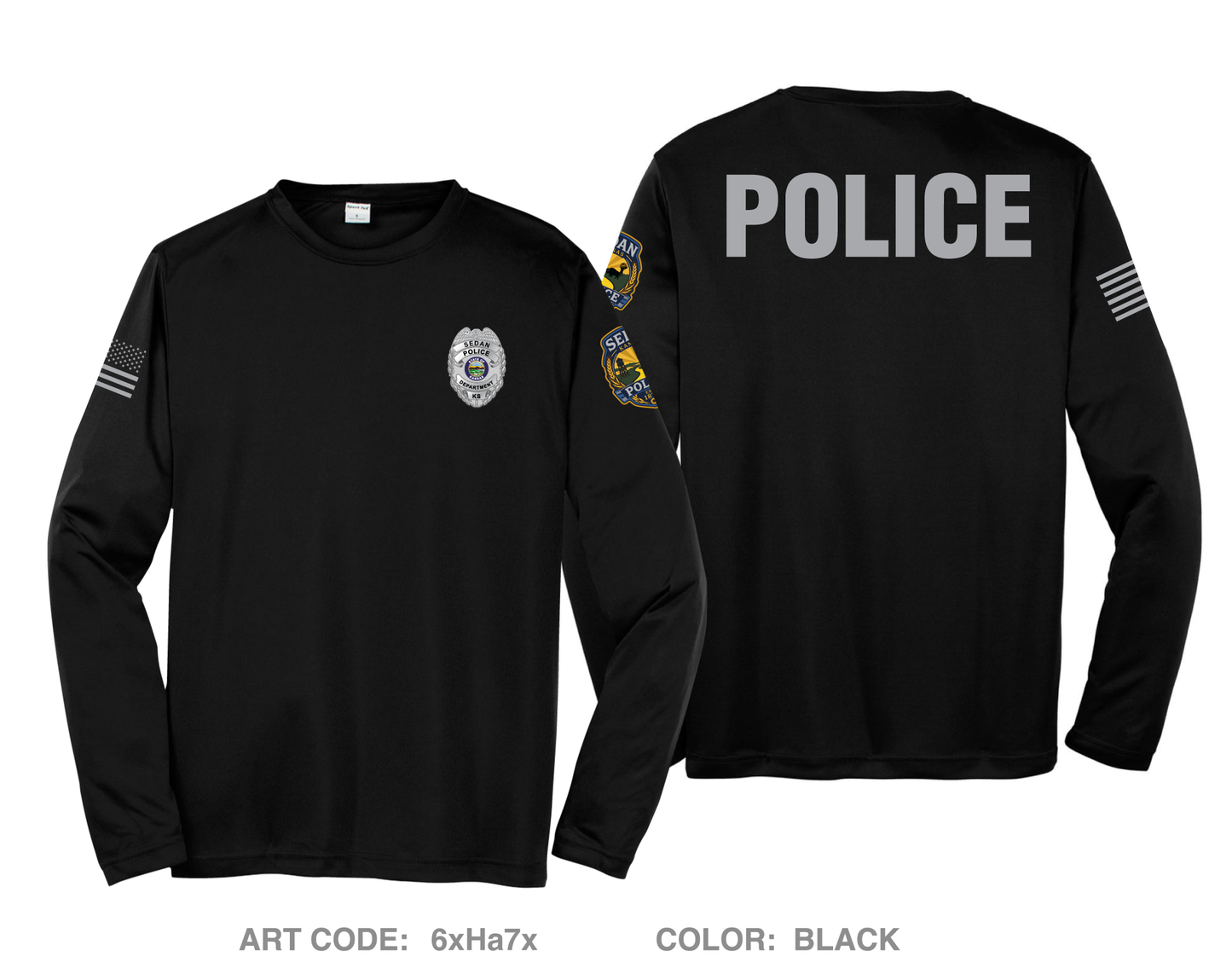 Chautauqau County Sheriffs Office/ Sedan PD Hi-Tech Performance Unisex LS Tee - 6xHa7x
