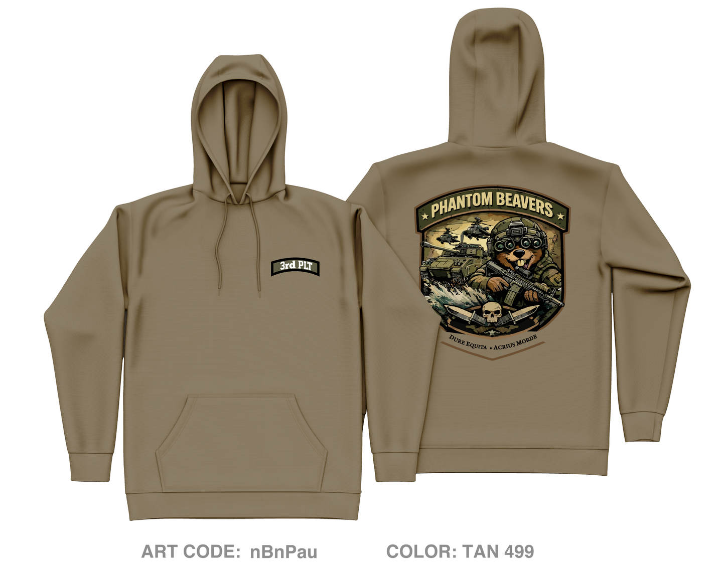 Phantom Beavers Core Men's Hooded Performance Sweatshirt - nBnPau