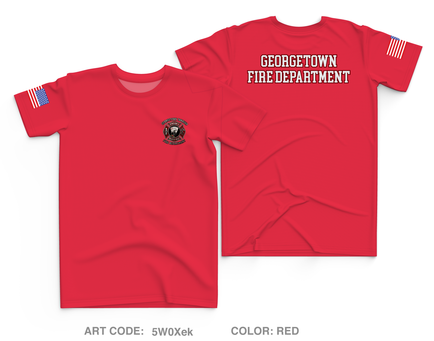 GTFD Station 2 Fundraising Collection Core Men's SS Performance Tee - 5W0Xek