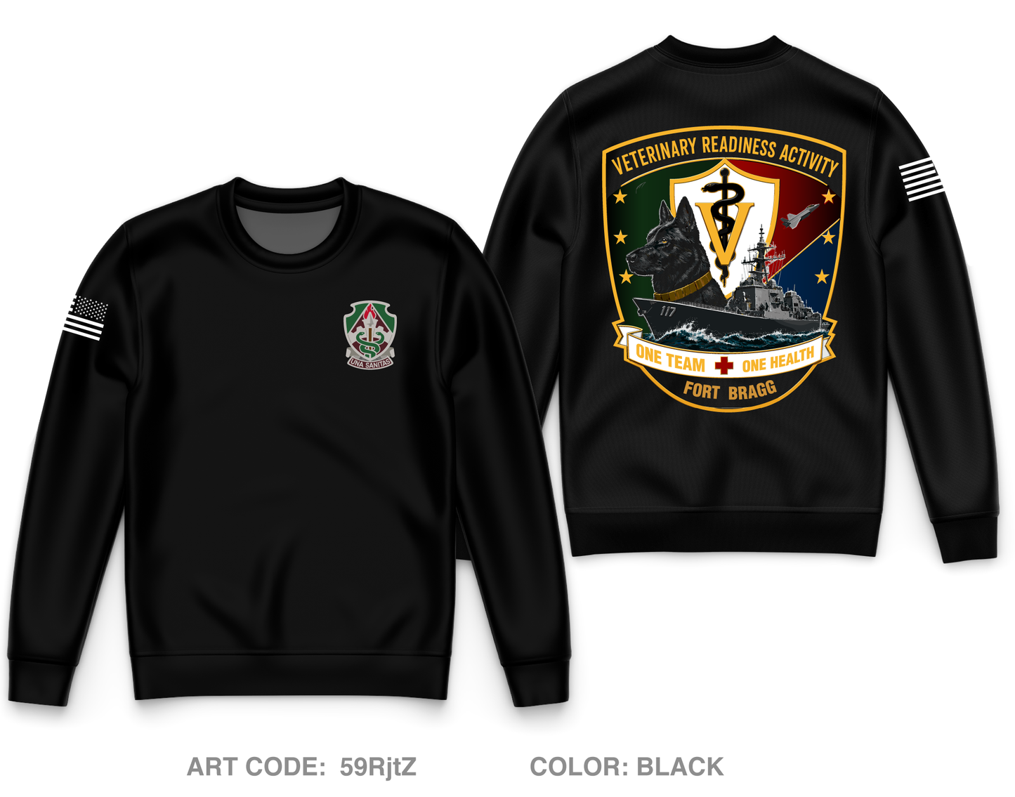 VRA Ft Bragg Core Men's Crewneck Performance Sweatshirt - 59RjtZ