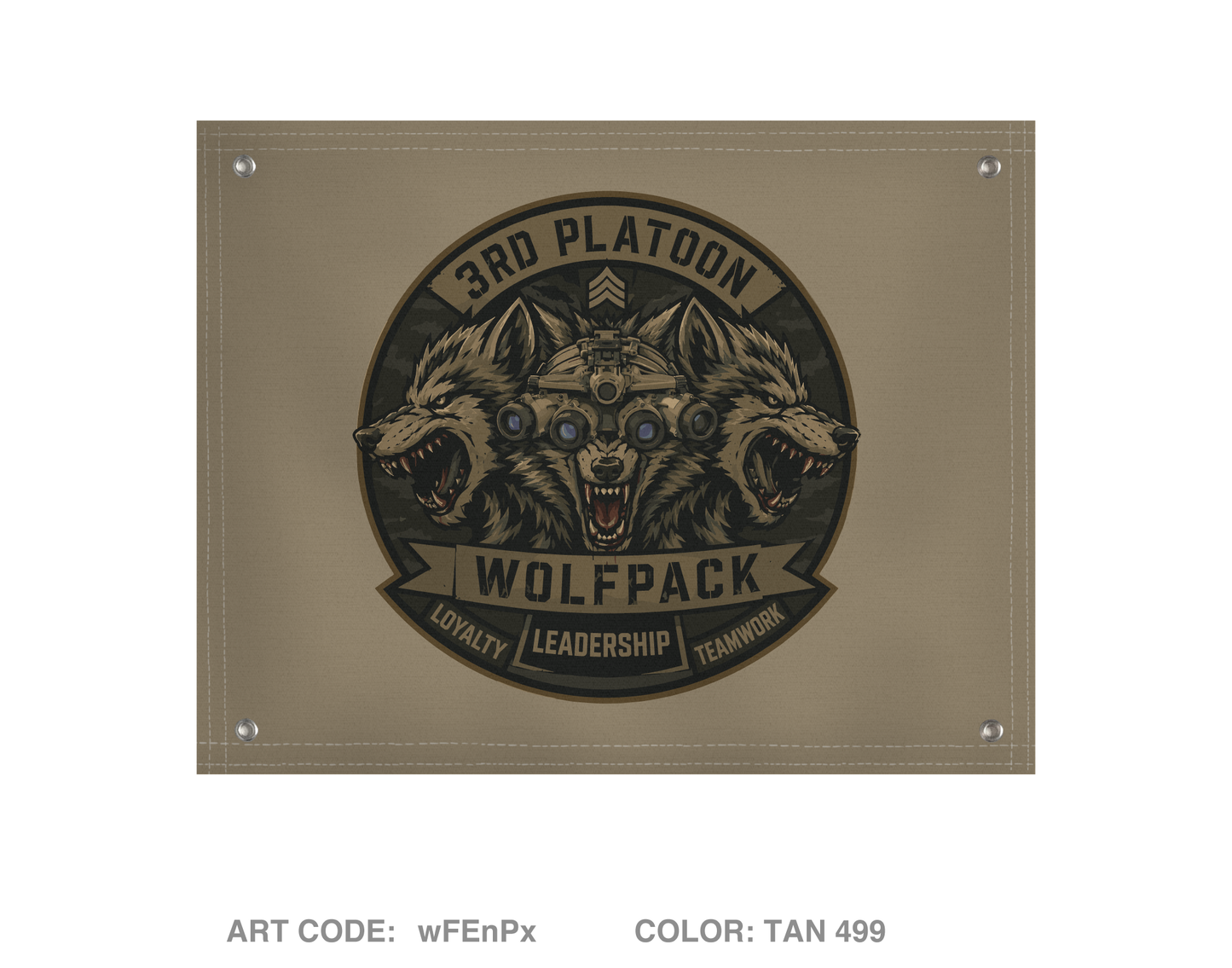 3rd Plt, 401st MP CO Banner Flag - wFEnPx