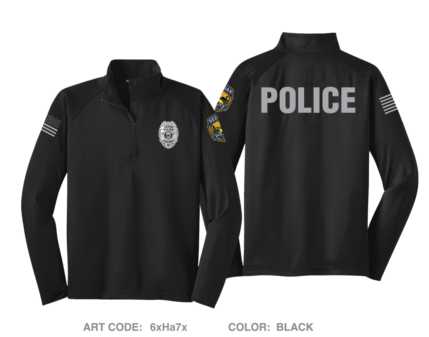 Chautauqau County Sheriffs Office/ Sedan PD Hi-Tech Performance Quarter-Zip Fleece Jacket - 6xHa7x