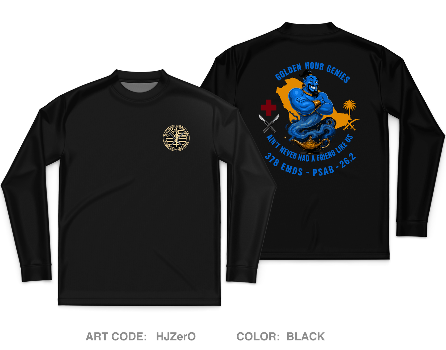 111th Ground Surgical Team Core Men's LS Performance Tee - HJZerO