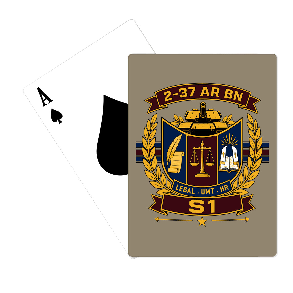 2-37 AR BN Playing Cards - 4G5Dm5