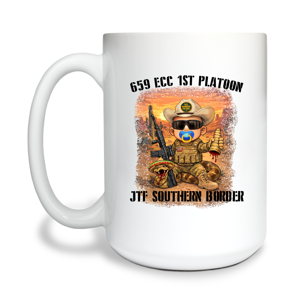 659 ECC, 1st Platoon 15 oz White Ceramic Mug - zhNJ9a