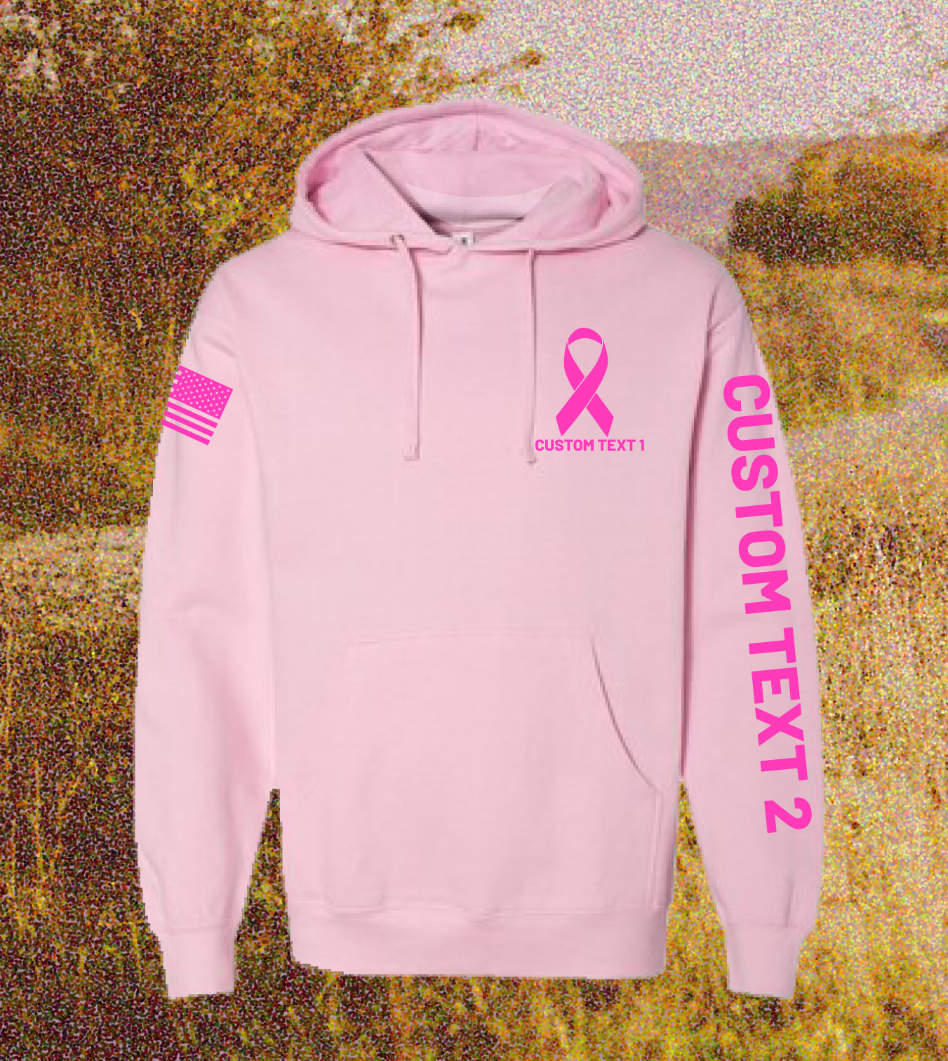 CUSTOM Breast Cancer Awareness Month Comfort Unisex Hooded Sweatshirt - Bomb Cancer