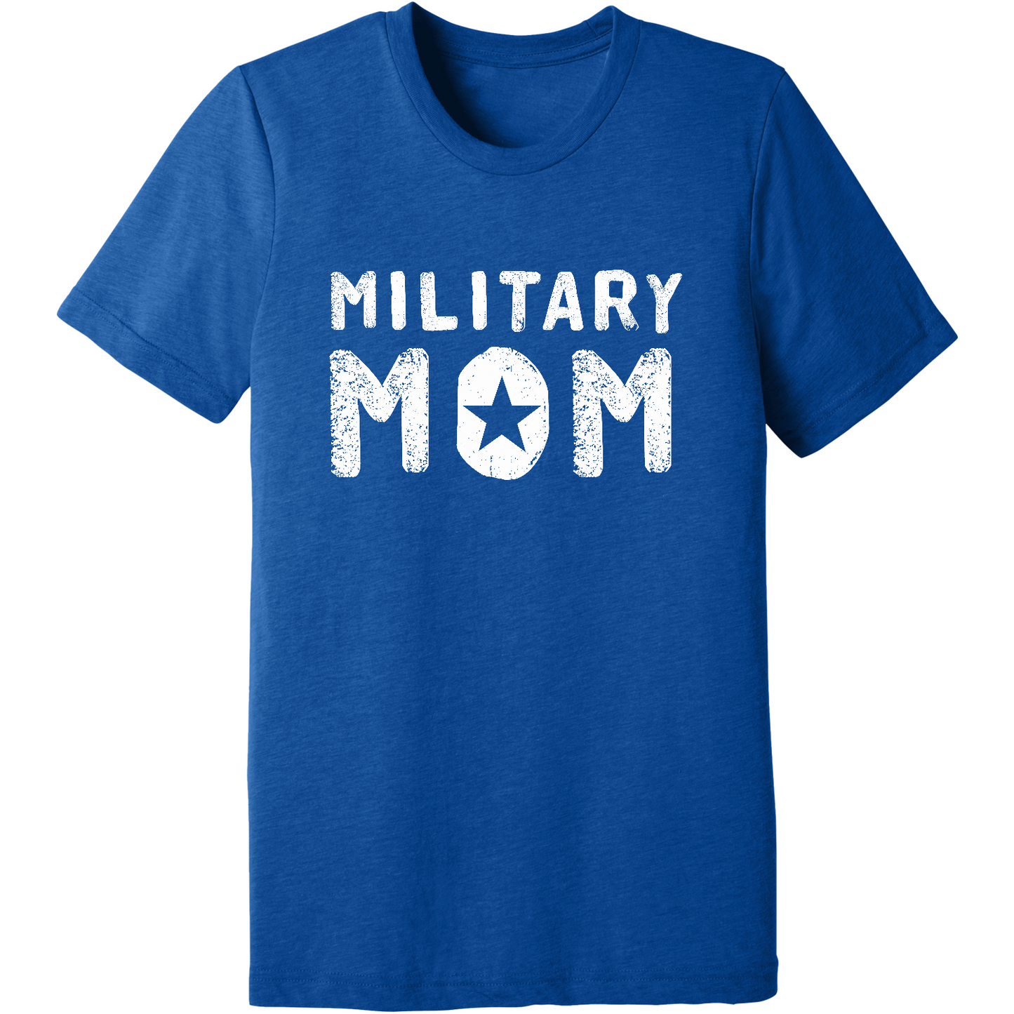 Emblem Comfort Unisex Triblend SS Tee - Military Mom White