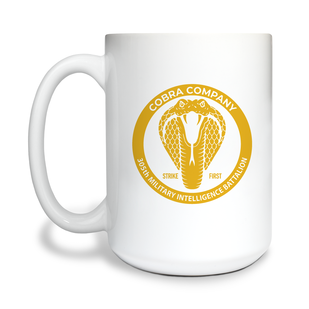 Charlie "Cobras" Company, 305th MI BN, 111th MI BDE 15 oz White Ceramic Mug - AWCgYb
