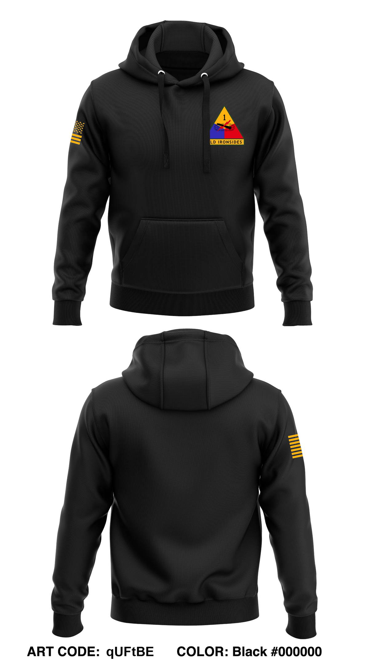 1AD Inspector General Core Men's Hooded Performance Sweatshirt - qUFtBE