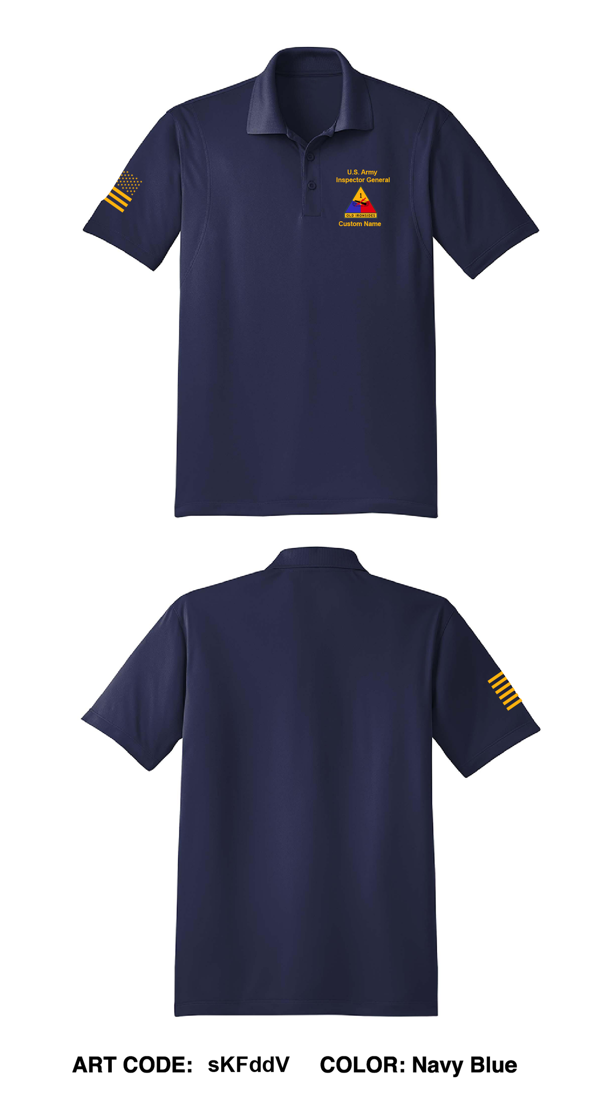 CUSTOM 1AD Inspector General Core Men's SS Performance Polo - sKFddV