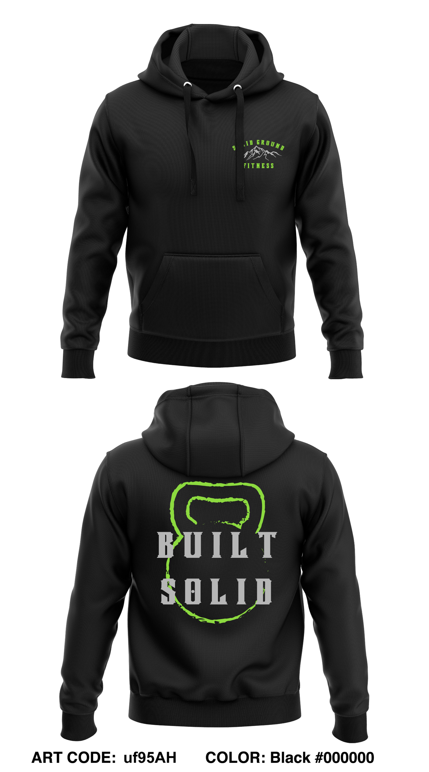 Solid Ground Fitness Core Men's Hooded Performance Sweatshirt - uf95AH