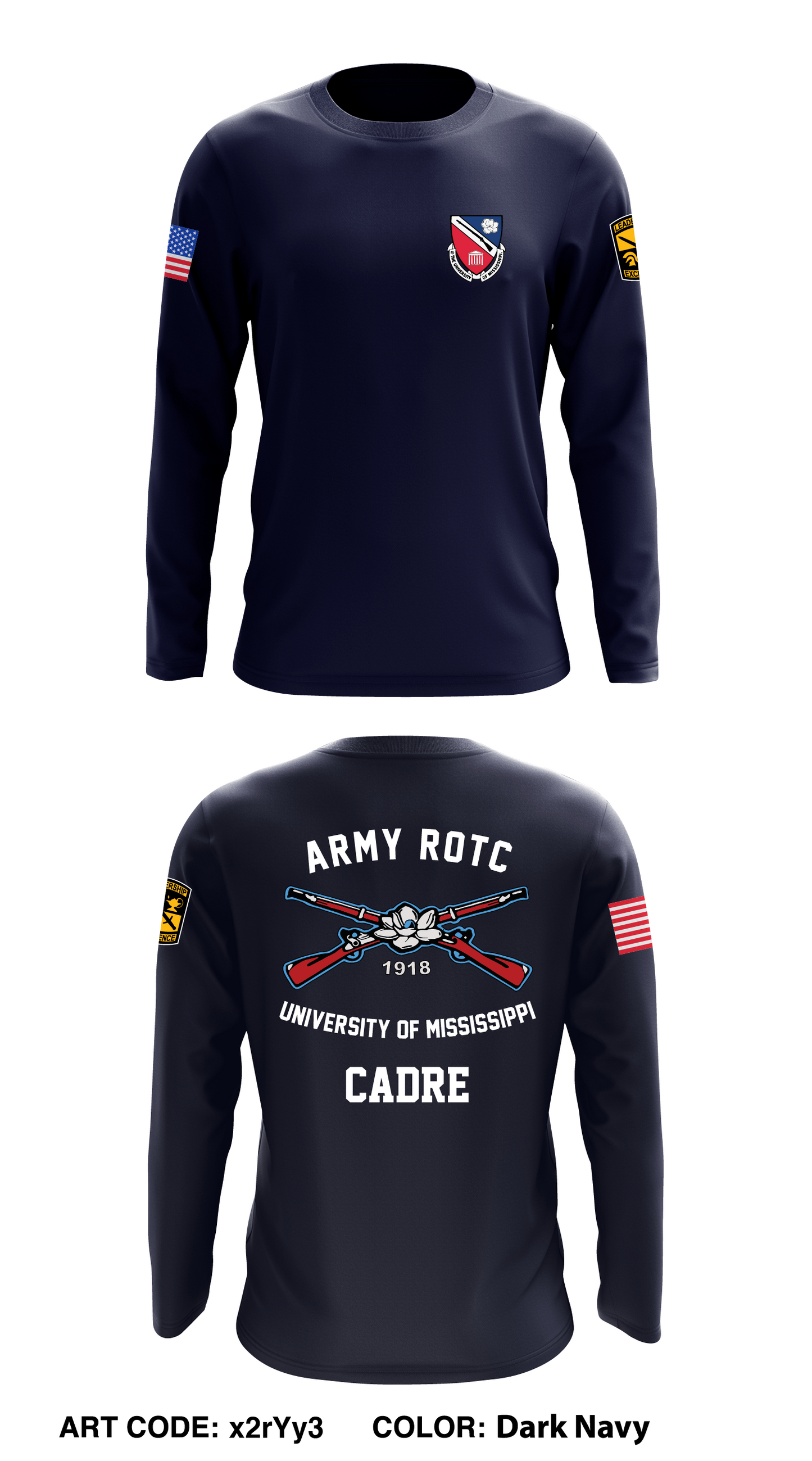 Ole Miss ROTC Core Men's LS Performance Tee