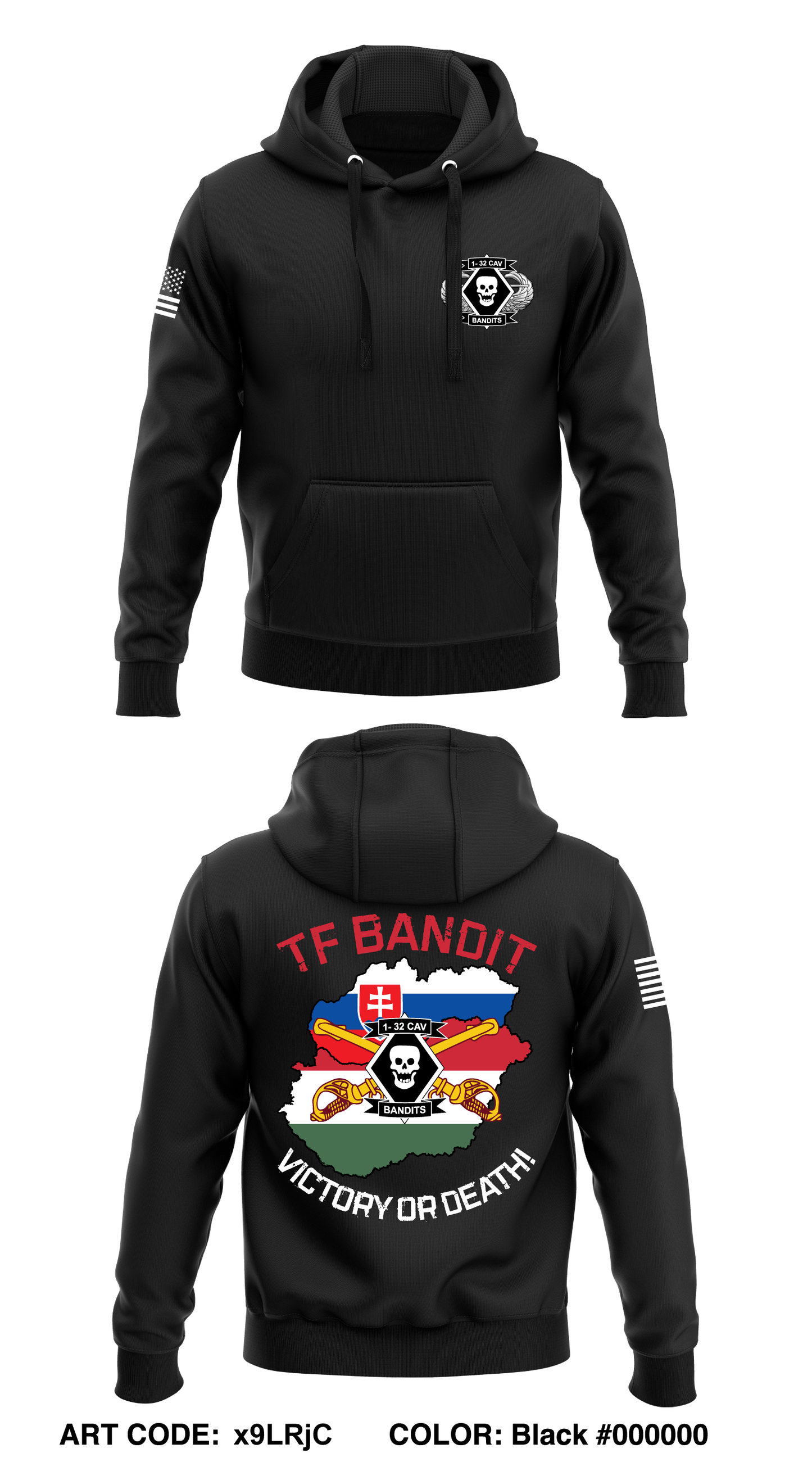 1-32 Cavalry Regiment Core Men's Hooded Performance Sweatshirt - x9LRjC