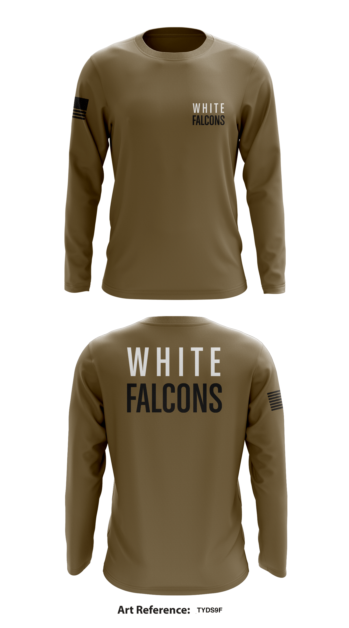 White falcons Store 1 Core Men's LS Performance Tee - TYDS9f