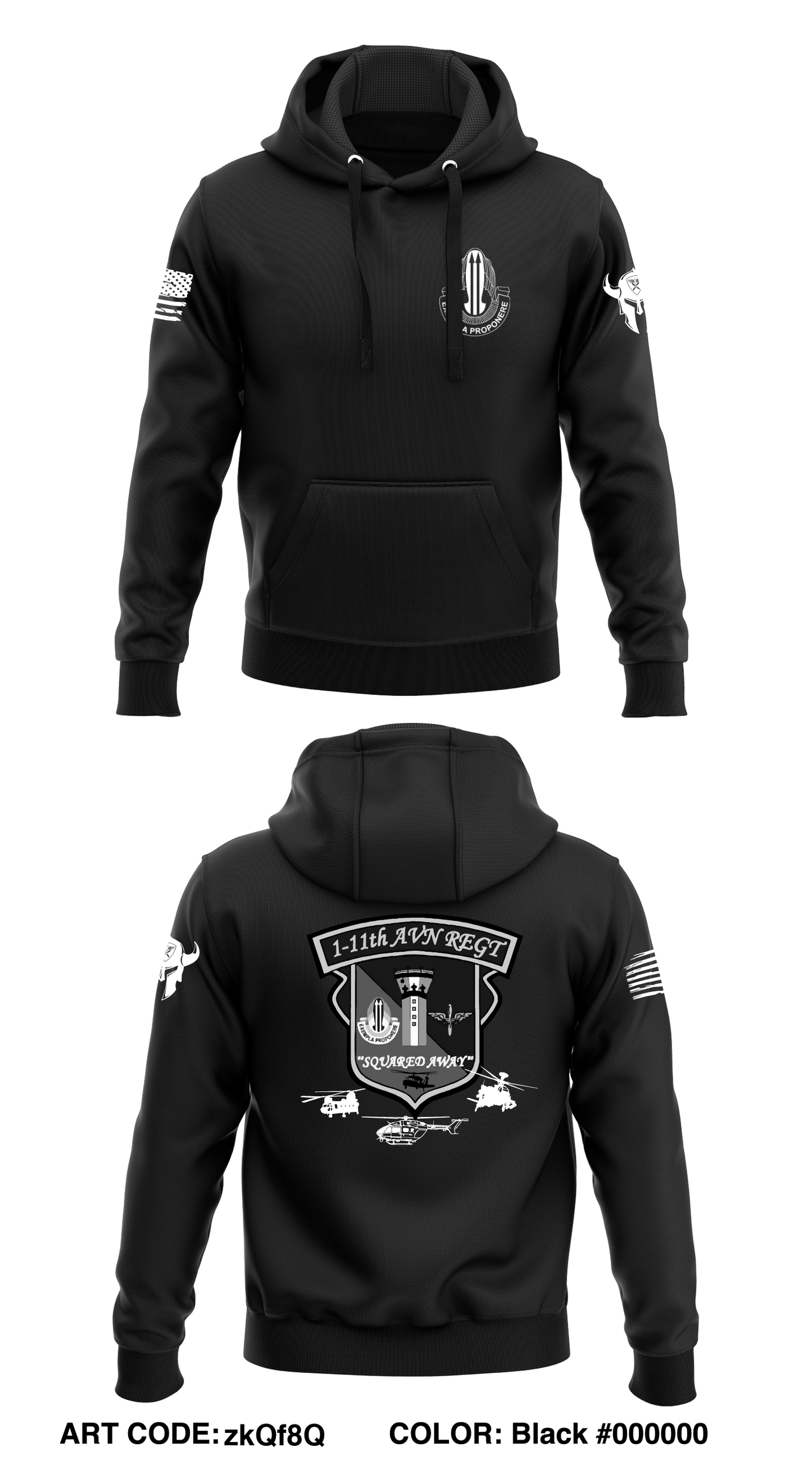 1-11th Aviation Regiment Store 1 Core Men's Hooded Performance Sweatshirt - zkQf8Q