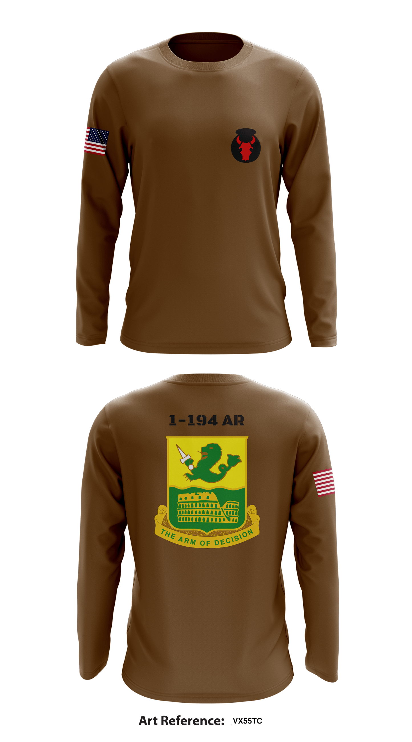 1-194 CAB AR Store 1 Core Men's LS Performance Tee - vx55tC