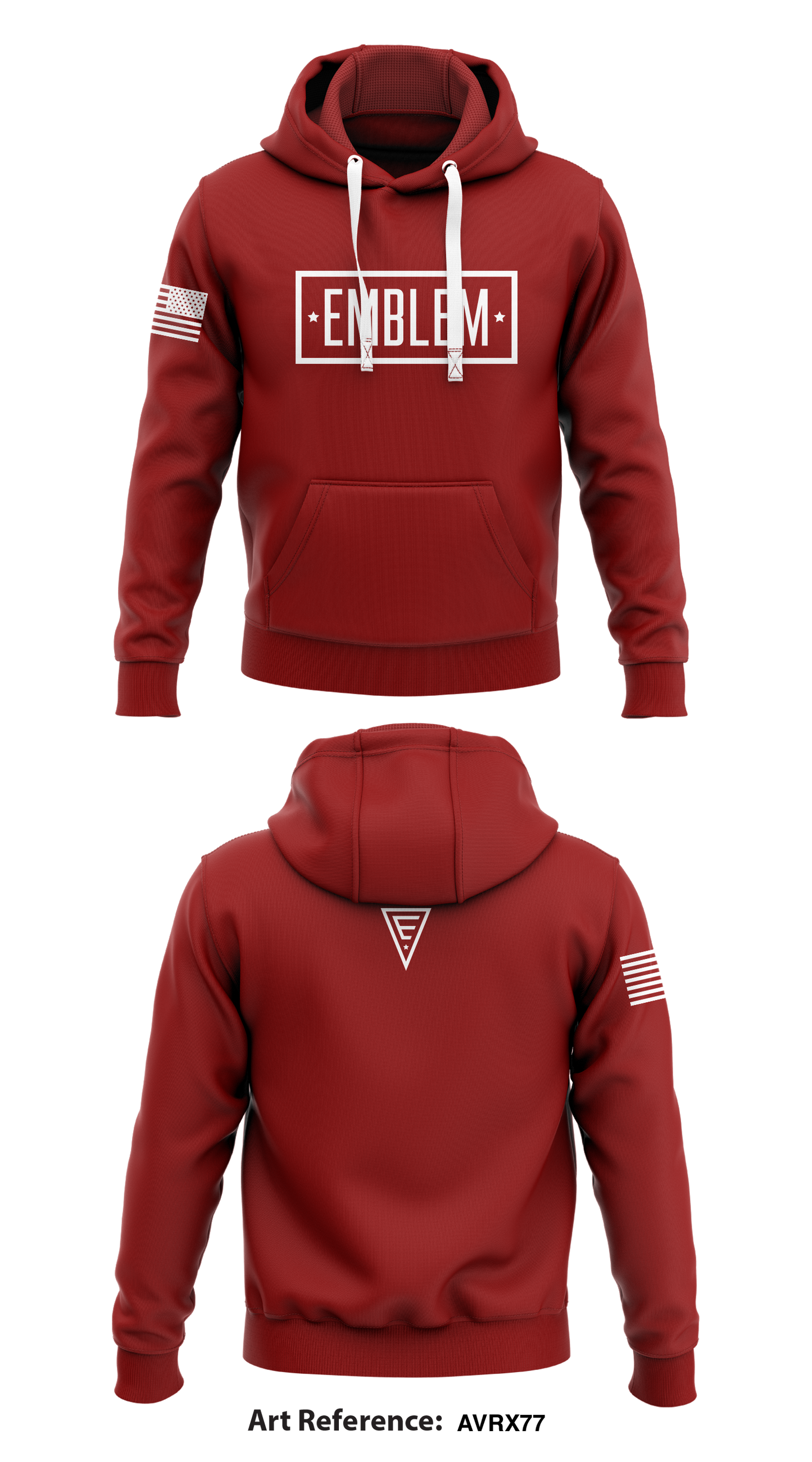 Emblem Team Store 1 Core Men's Hooded Performance Sweatshirt - AvrX77