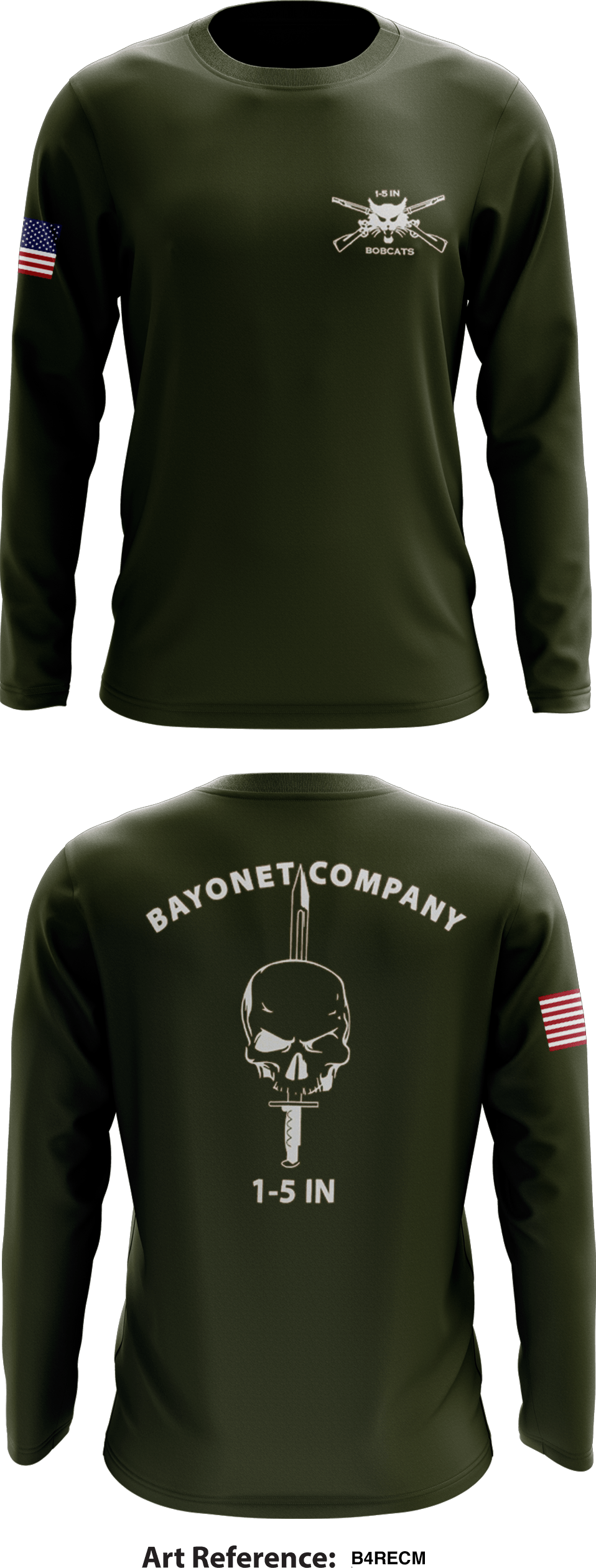 1-5 IN Bayonet Company Store 1 Core Men's LS Performance Tee - B4RECM