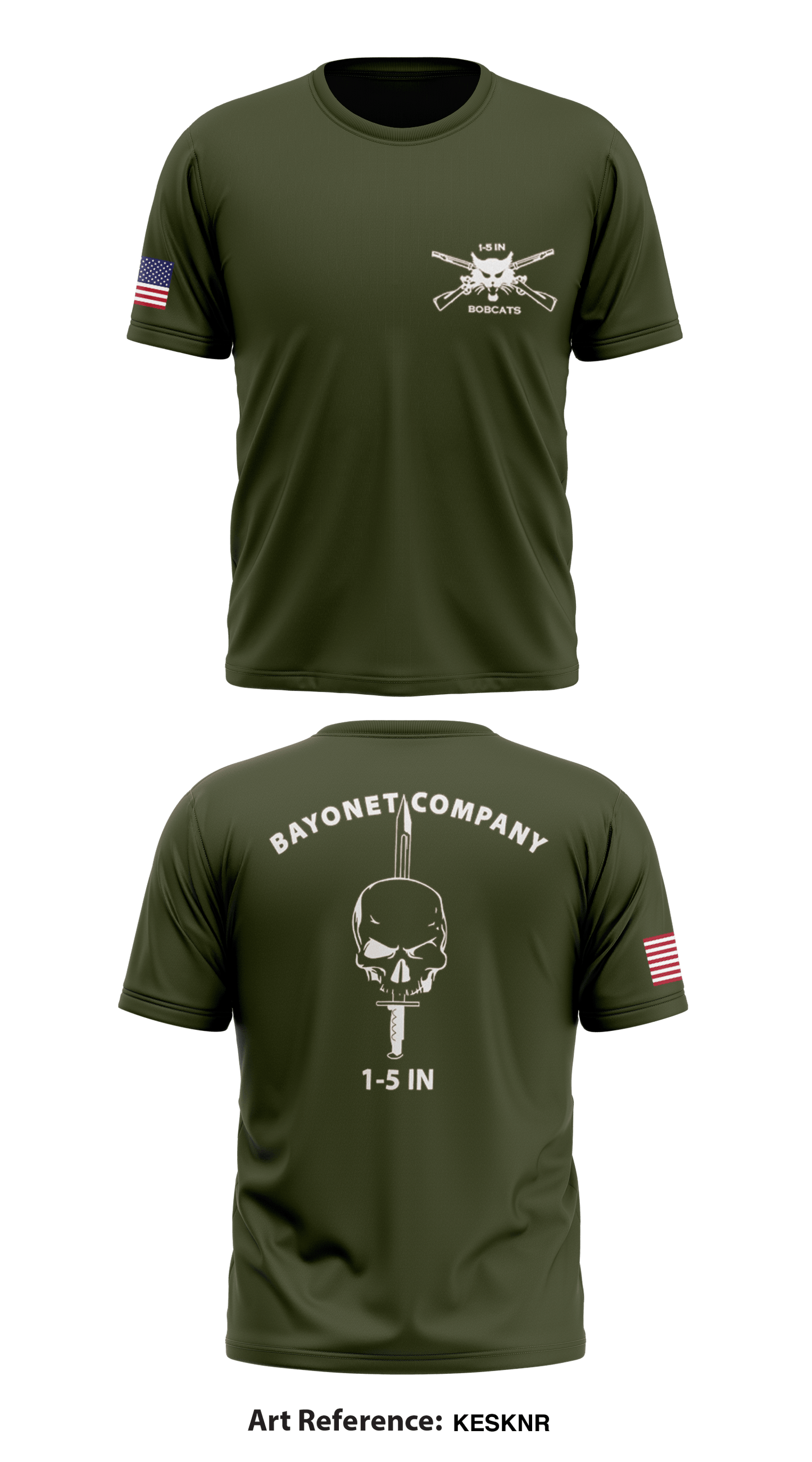 1-5 IN Bayonet Company Store 1 Core Men's SS Performance Tee - KEsknr